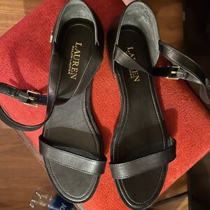 Ralph Lauren Gladiator Sandals Black (Never Worn)